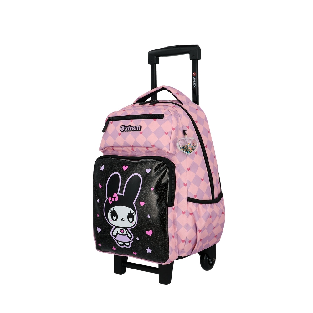 Set mochila con ruedas + estuche + lonchera Runpack gato